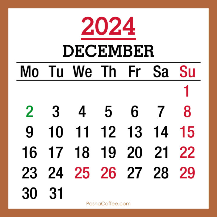 December 2024 Calendar Printable Uk