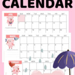 2024 Monthly Planner Calendar – Cute Pigs Free Printable   Cute Inside 2024 December Calendar Printable Piglet