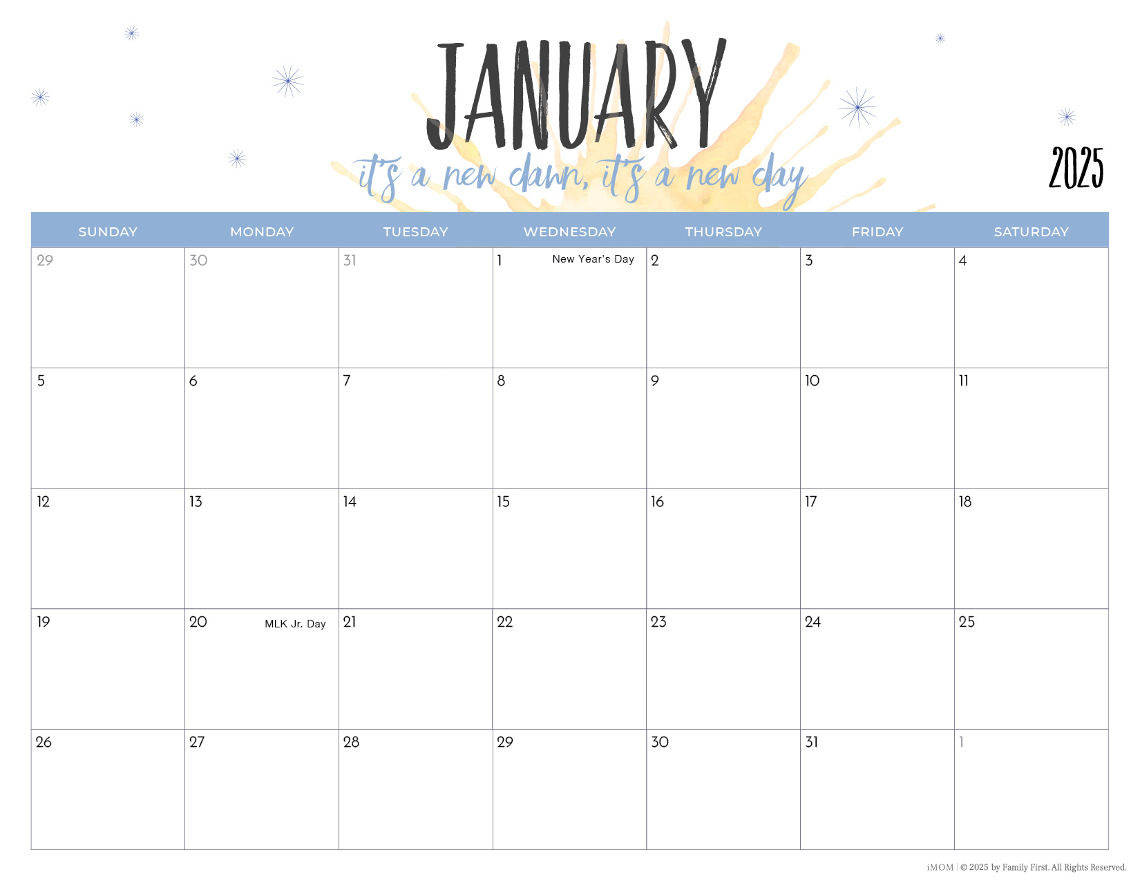 2025 Printable Calendars For Moms - Imom regarding December 2024 Calendar Printable Imom