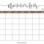 38 Printable November 2024 Calendars | Free Pdf   Calendarkart Within 2024 November And December Calendar Free Printable