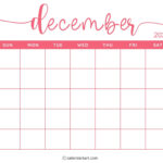 40 Printable December 2024 Calendars | Free Pdf   Calendarkart For Blank Printable December Calendar 2024