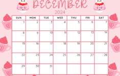 40 Printable December 2024 Calendars | Free Pdf – Calendarkart for Cute December 2024 Printable Calendar