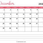 40 Printable December 2024 Calendars | Free Pdf   Calendarkart Within 8 1 2 X 11 Printable December Calendar 2024