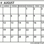 August 2024 Calendar Printable Regarding August December 2024 Calendar Printable