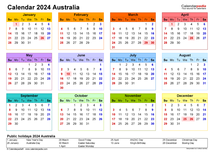 2024 December Calendar Printable Australia