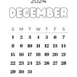 December 2024 Calendar   20 Cute & Free Printables | Saturdaygift Inside Calendar December 2024 Printable Cute