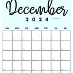 December 2024 Calendar   20 Cute & Free Printables | Saturdaygift Inside December 2024 Calendar Printable Vertical