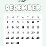 December 2024 Calendar   20 Cute & Free Printables | Saturdaygift Within Cute Printable Calendar 2024 December