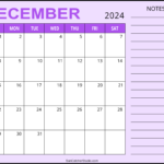 December 2024 Calendar (Free Printable) – Diy Projects, Patterns With December 2024 Calendar Printable Win