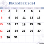 December 2024 Calendar Printable Pdf Blank Free Templates Intended For December 2024 Calendar Numbers Printable