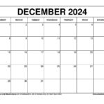 December 2024 Calendar Printable Templates With Holidays For 8 1 2 X 11 Printable December Calendar 2024