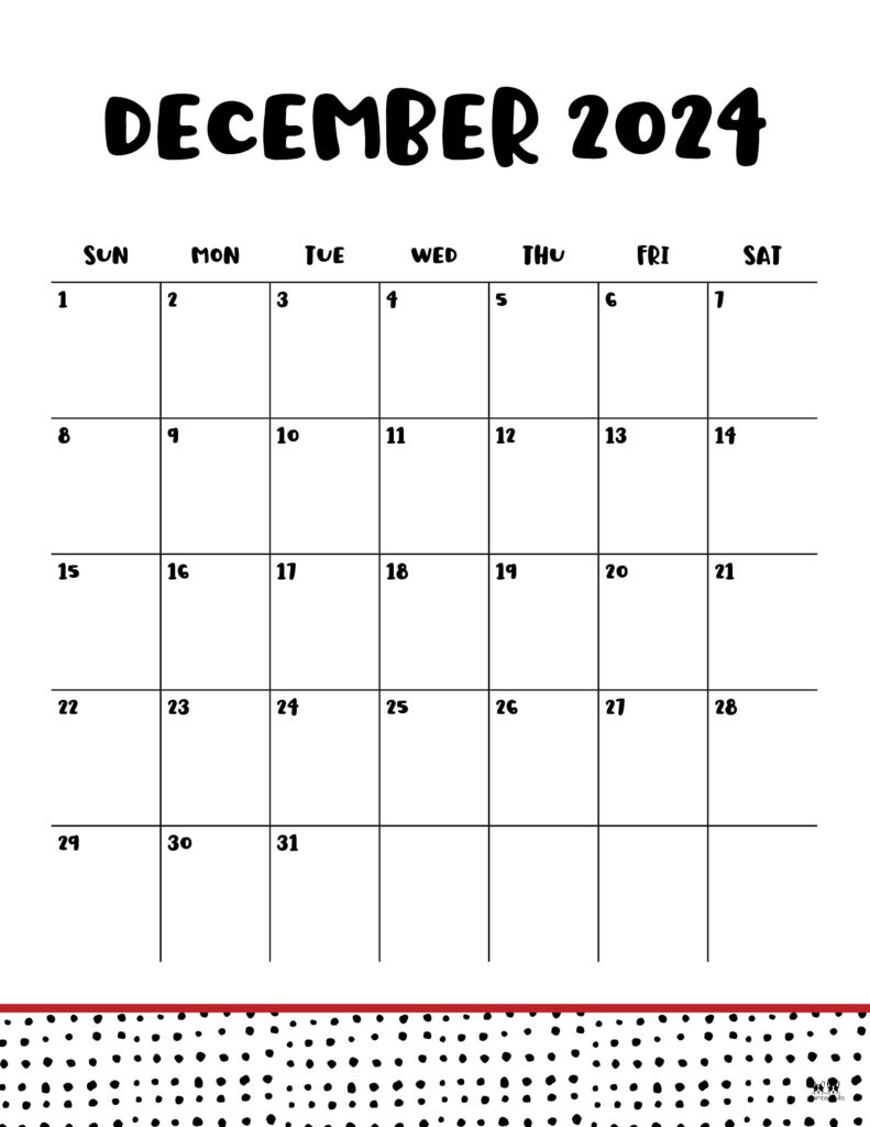 December 2024 Calendars - 50 Free Printables | Printabulls in December 2024 Appoinment Calendar Pages Printable