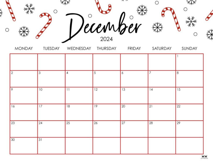 December 2024 Calendar With Holidays Printable