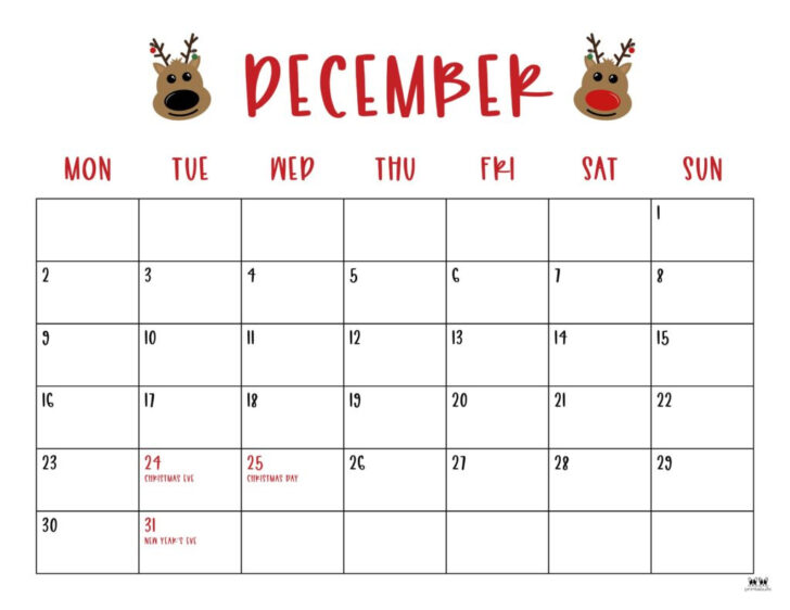 December 2024 Free Printable Calendar