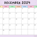 December 2024 Calendars (52 Free Pdf Printables) Inside December 2024 Printable Calendar Landscape