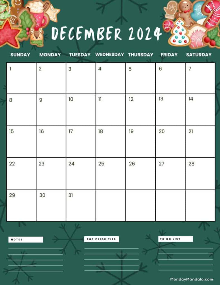 December 2024 Calendar Printable Portrait