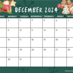 December 2024 Calendars (52 Free Pdf Printables) Pertaining To Free Printable December 2024 Christmas Calendar