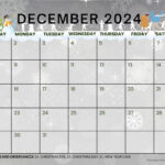 December 2024 Calendars (52 Free Pdf Printables) With Regard To December 2024 Printable Calendar Landscape