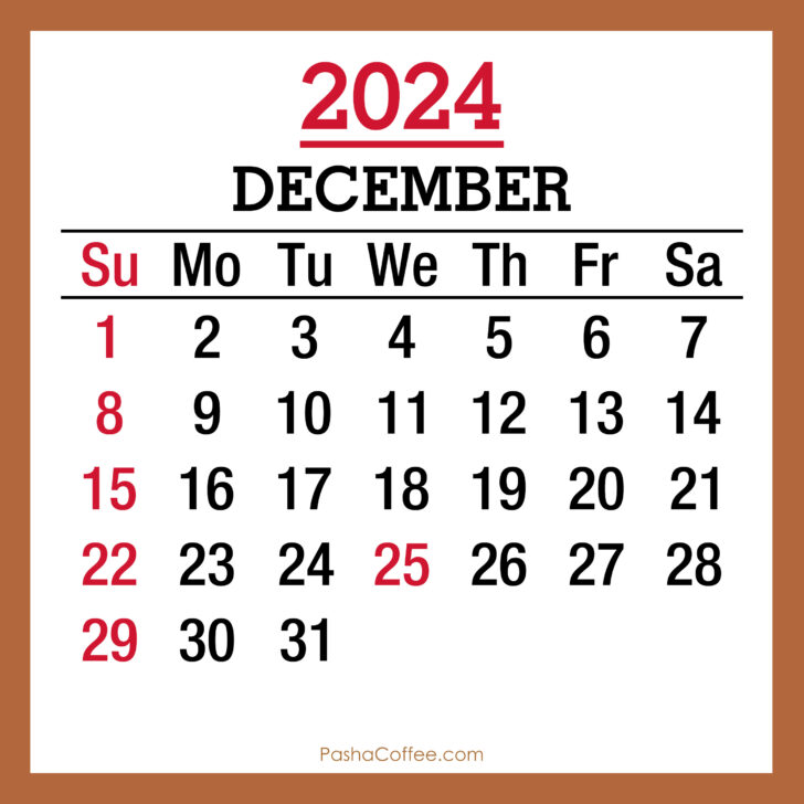 December 2024 Calendar Holidays Printable