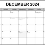 December 2024 With Holidays Calendar In December 2024 Printable Calendar Canada