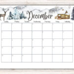 Editable December 2024 Calendar, Snowy House On The Hill And Throughout December 2024 Printable Calendar Canada