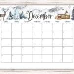 Editierbarer Kalender Für Dezember 2024, Verschneites Haus Auf Dem Pertaining To December Blank Calendar 2024 Printable