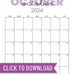 Free 2024 Monthly Calendar Printable Templates   The Incremental Mama Regarding Calender Free Printable October December 2024 Bills