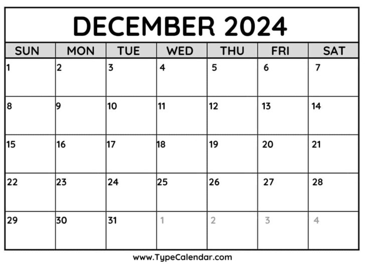 2024 December Printable Typable Calendar