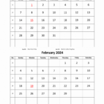 Free Download Printable Calendar 2024, 2 Months Per Page, 6 Pages Intended For 2 Month Printable Calendar For November December 2024