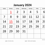 Free Download Printable Calendar 2024, Large Font Design Regarding December 2024 Calendar Holiday Printable