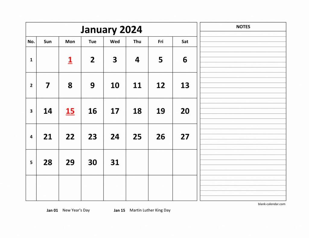 Free Download Printable Calendar 2024, Large Space For Appointment in December 2024 Appoinment Calendar Pages Printable