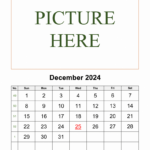 Free Download Printable December 2024 Calendar, Pictures Can Be Inside December 2024 Calendar Free Printable Clipart