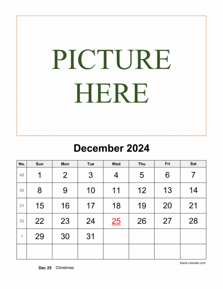 December 2024 Calendar Free Printable Clipart