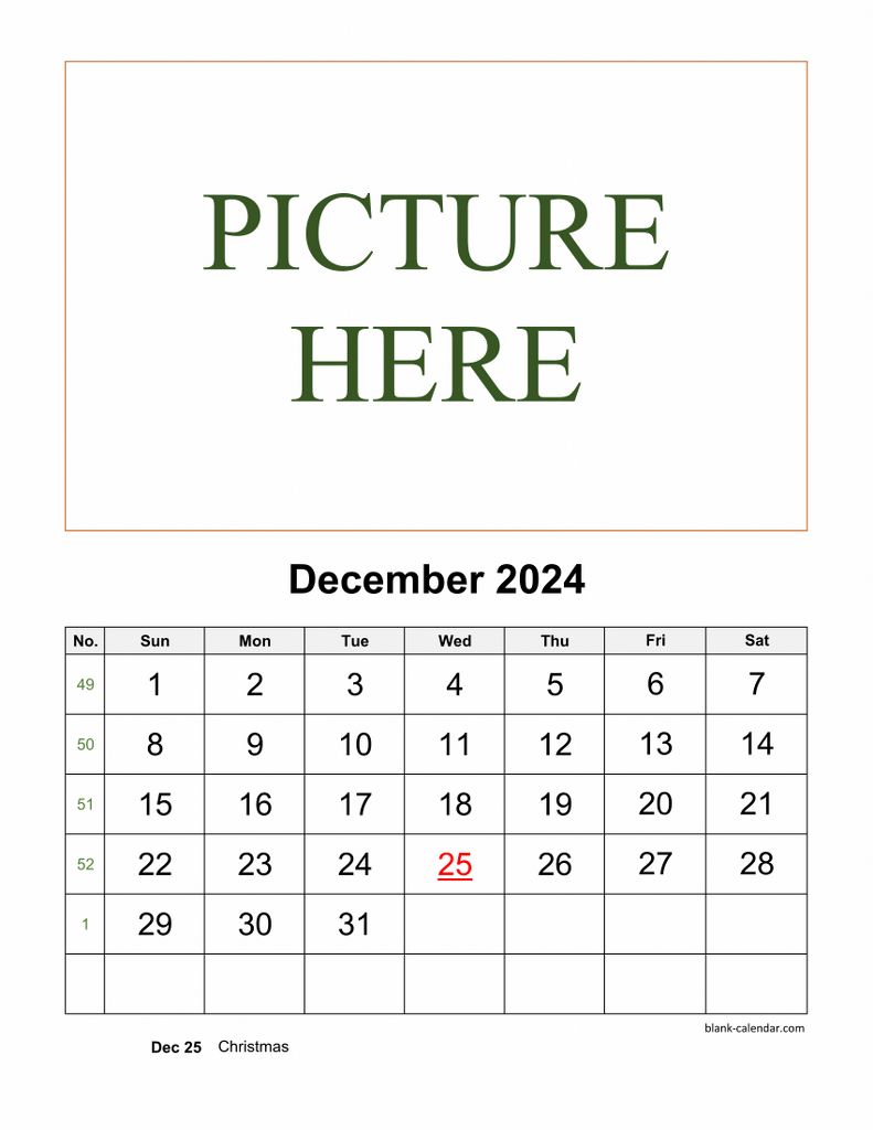 Free Download Printable December 2024 Calendar, Pictures Can Be inside December 2024 Calendar Free Printable Clipart