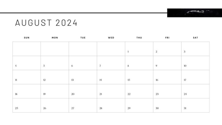 Calendar Printable Free August-December 2024