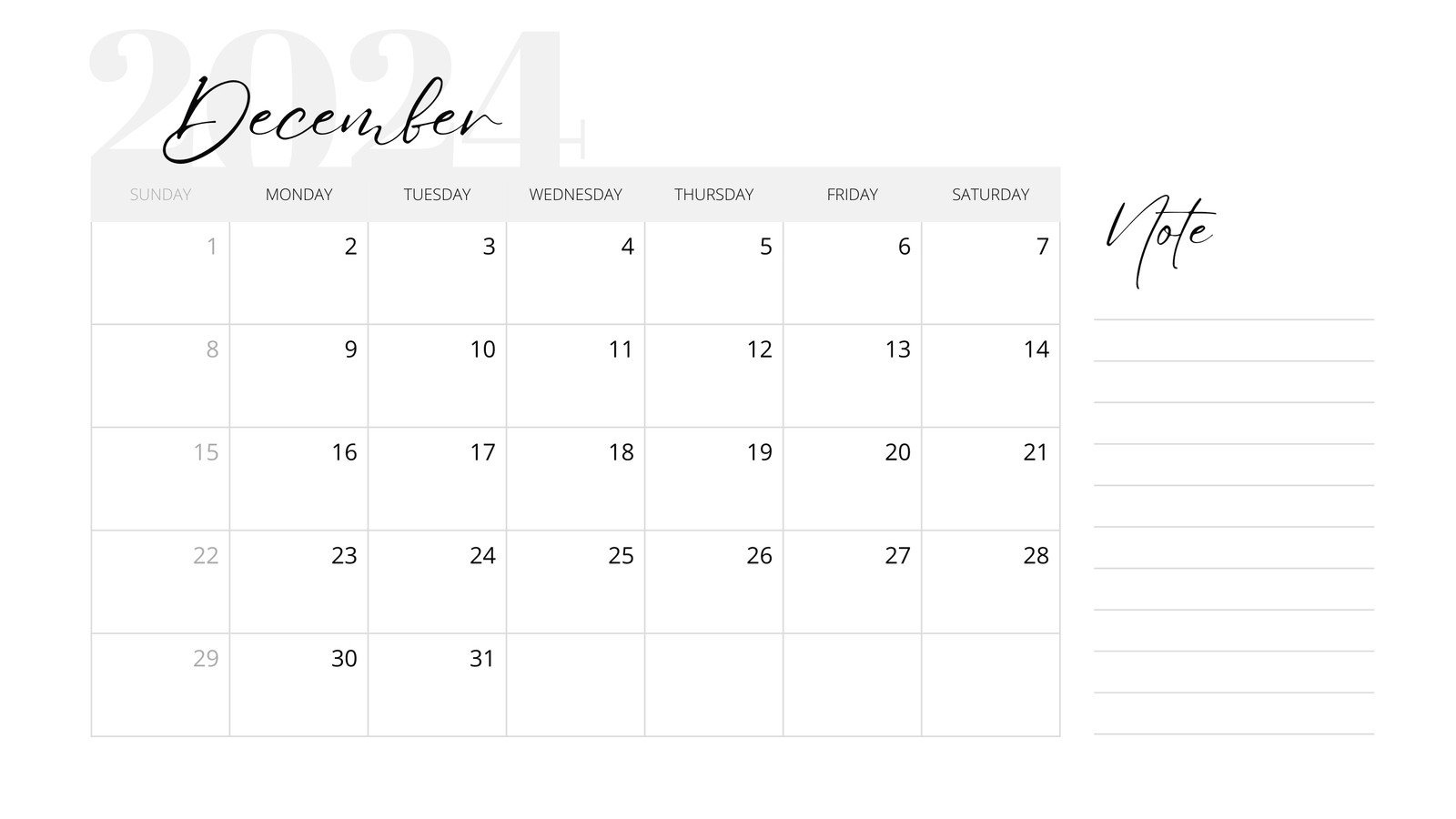 Free, Printable December 2024 Calendar Templates | Canva for 2024 Cute Printable Monthly Calendar December