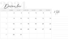 Free, Printable December 2024 Calendar Templates | Canva inside Month Of December 2024 Printable Calendar