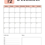 Free Printable, Editable & Fillable December Calendars 2024 With With December 2024 Printable Calendar Waterproof