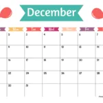 Free Printable & Fillable December Calendars 2024 Inside December 2024 Calendar Printable Kids