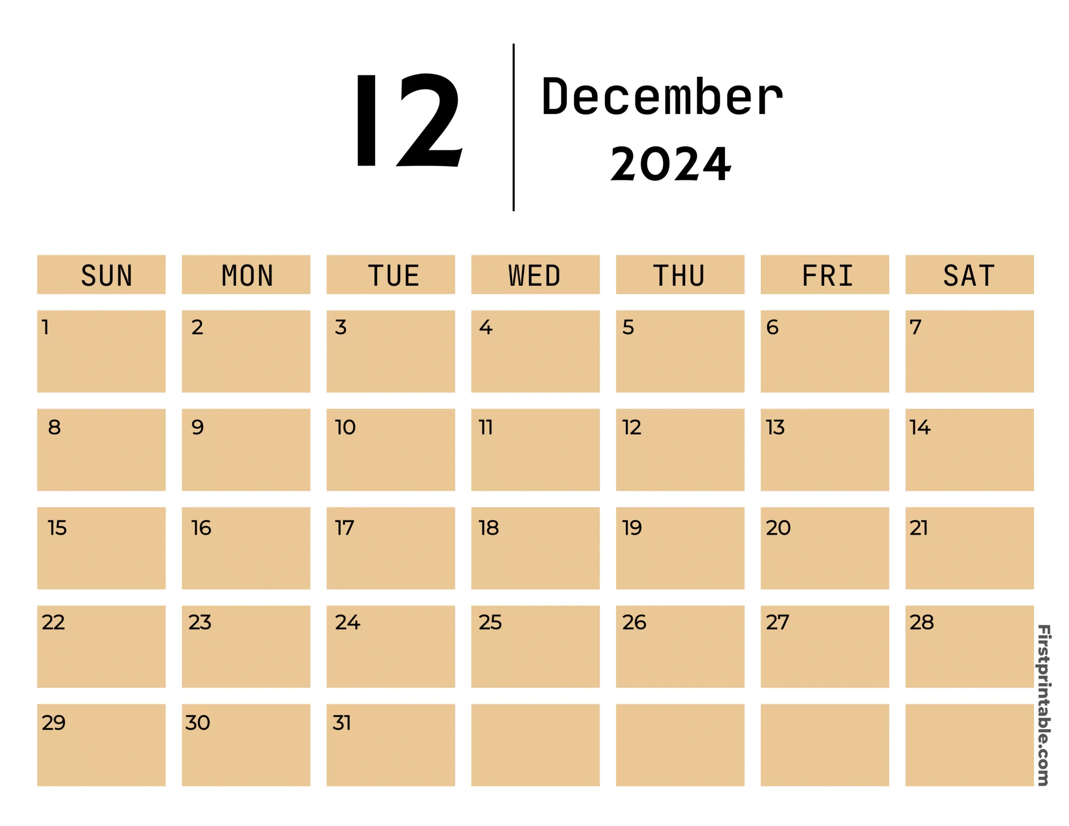 Free Printable &amp;amp; Fillable December Calendars 2024 pertaining to December 2024 Printable Calendar Color