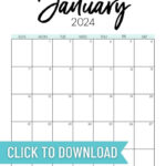 Free Printable Monthly Calendar 2024   January To December   The With Regard To 2024 Calendar Free Printable January December