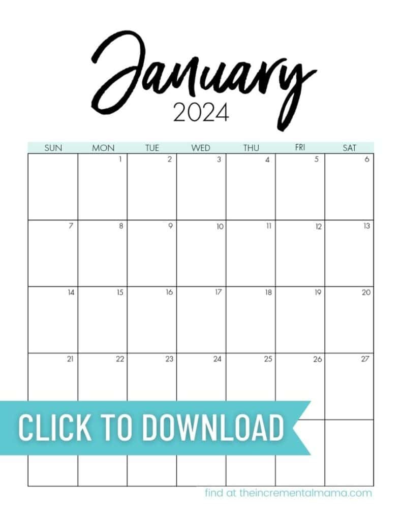 Free Printable Monthly Calendar 2024 - January To December - The with regard to 2024 Calendar Free Printable January-December