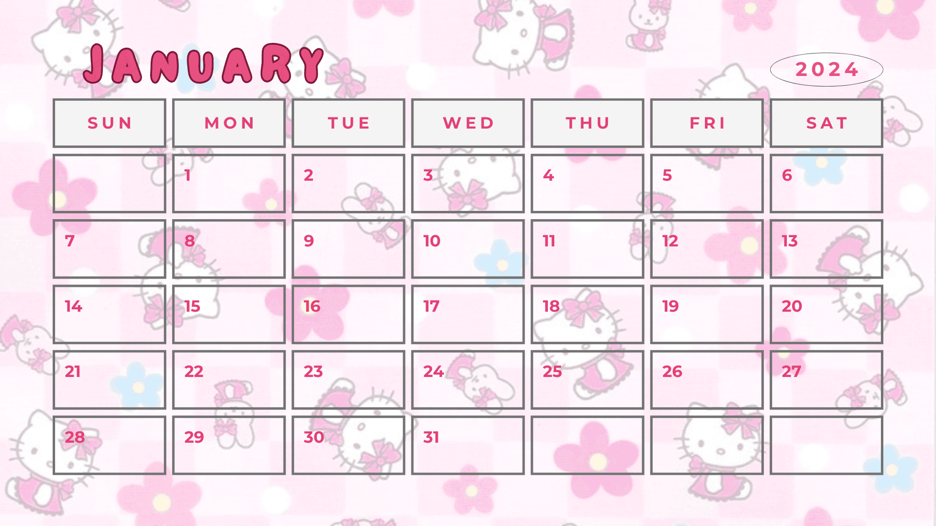 Hello Kitty Calendar 2024Jennyannpenoliar07 - Raket.ph with December 2024 Hello Kitty Calendar Printable