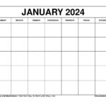 January 2024 Calendar Printable Template With Holidays Regarding Calendar 2024 January To December Printable