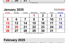 January 2025 Calendar | Templates For Word, Excel And Pdf regarding Calendar End Of December 2024 And Beginning Of January 2025 Printable