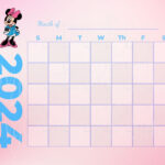 Minnie Digital Download Calendar 2024, Minnie Png, Digital Inside 2024 December Calendar Printable Disney