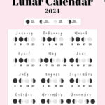 Moon Phase Calendar   Cute & Free Printable 2024 Lunar Calendar Within December 2024 Moon Calendar Printable