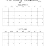 November December 2024 Calendars   28 Printables | Printabulls For Calendar Nov 2024 December 2024 Printable