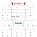 November December 2024 Calendars   28 Printables | Printabulls Pertaining To December 2024 And January 2025 Calendar Printable