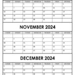 October To December 2024 Calendar (Q4)   Calendarkart Within Calendar 2024 Printable October November December